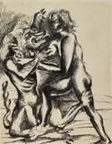 Exceptionnel ensemble de vingt-huit dessins à l’encre de Chine signé et daté chaque by Ossip Zadkine, Projets d’illustrations pour Les Travaux d’Hercule circa 1943-1944, sold Jun 2025