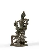 Arlequin hurlant by Ossip Zadkine, 1943, Bronze à patine brun vert, sold Jun 2025