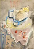 Nature morte by David Petrovitch Sterenberg, Aquarelle sur papier, sold Jun 2025