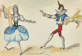Ensemble de deux oeuvres sur papier by Sergueï Soudeïkine, Gouache sur papier, sold Jun 2025