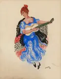 Ensemble de trois œuvres sur papier by Victor Barthe, Gouache sur papier, sold Jun 2025