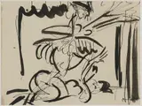 Tänzerinnen (Danseuses) by Ernst Ludwig Kirchner, circa 1926, Encre sur papier, sold Jun 2025
