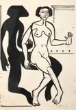 Danseuse nue avec ombre by Ernst Ludwig Kirchner, 1934, Gravure sur bois, sold Jun 2025