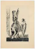 Danseuse by Max Ernst, 1950, Lithographie en noir sur Vélin, sold Jun 2025