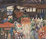 Untitled by K. C. S. Paniker, Watercolour on paper, sold Jun 2017