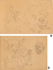 Untitled by Gaganendranath Tagore, Pencil on tissue paper, sold Jun 2017