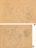 Untitled by Gaganendranath Tagore, Pencil on tissue paper, sold Jun 2017