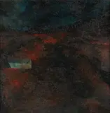 Landscape by Akbar Padamsee, Oil on canvas, sold Jun 2017