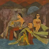 Untitled by Badri Narayan, Watercolour and ink on paper, offered Jun 2017
