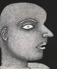 Untitled by Jogen Chowdhury, Pastel, marker, pen and ink on paper pasted on board, sold Jun 2017