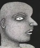 Untitled by Jogen Chowdhury, Pastel, marker, pen and ink on paper pasted on board, sold Jun 2017