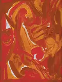 Heart by S. H. Raza, 1972, Acrylic on tin, offered Jun 2017