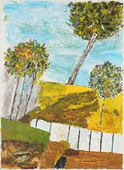 Untitled by Ram Kumar, 2014, Acrylic on paper pasted on mount board, sold Jun 2017