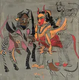 Deities by K. G. Subramanyan, 2012, Gouache on board, offered Jun 2017