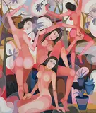 Untitled by Senaka Senanayake, 1984, Oil on canvas, sold Jun 2017