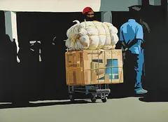Sat Samunder Par (9) by Subodh Gupta, Oil on canvas, sold Jun 2017