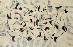 Dispersed Fall by Manisha Parekh, 2005, Handmade paper on board, sold Jun 2017