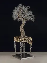Untitled by Dhananjay Singh, Stainless steel and bronze, sold Jun 2017