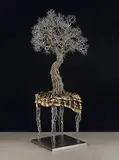Untitled by Dhananjay Singh, Stainless steel and bronze, sold Jun 2017