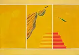 Untitled (Bird and Mountain Series) by Jagdish Swaminathan, Oil on canvas, sold Jun 2017