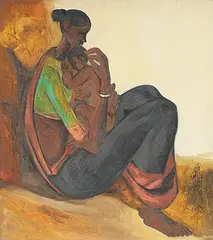 Untitled by B. Prabha, Oil on canvas, sold Jun 2017