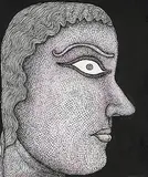 Untitled by Jogen Chowdhury, Pastel, marker, pen and ink on paper pasted on board, sold Jun 2017