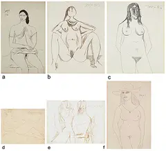 Untitled by F. N. Souza, 1950, Pen and ink on paper, sold Dec 2016