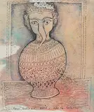 Untitled by Sakti Burman, 2014, Mixed media on paper pasted on mount board, sold Dec 2016