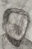 Untitled by Akbar Padamsee, Charcoal on canvas, sold Dec 2016
