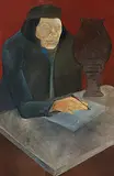 In Search of an Ancestor by Krishen Khanna, Oil on canvas, sold Dec 2016
