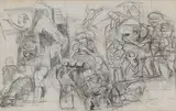 Garhi by Krishen Khanna, Charcoal on paper, sold Dec 2016