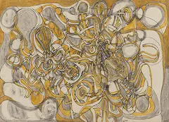 Untitled by Avinash Chandra, Watercolour and sketch pen on paper, sold Dec 2016