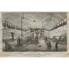 Interior View of the Merchants Exchange by Clay Greene, lithograph, sold Mar 2026