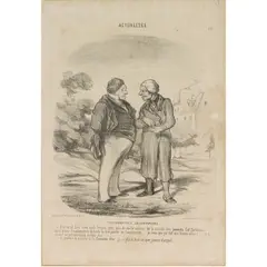 Actionnaires Californiens (Plate 197) - from the series Actualites by Honoré Daumier, 1850, lithograph on newsprint, sold Mar 2026