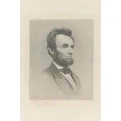 Abraham Lincoln by Henry Wolf, 1912, wood engraving, sold Mar 2026
