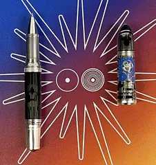 STYLO ROLLER by Montblanc - Walt Disney N° 0048 & 1901, En résine précieuse noire, attributs platinés, offered Nov 2025