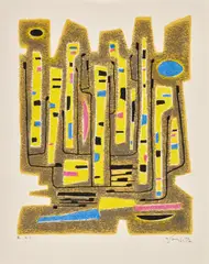 Set de 6 (ABCDEF) by Gustave Singier, 1957, Lithographie en couleurs, offered Nov 2025
