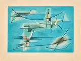 Collioure, la nuit by Gustave Singier, 1958, Eau-forte et aquatinte en couleurs sur vélin BFK Rives, offered Nov 2025