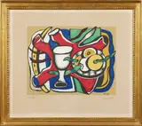 Nature morte au vase blanc by Fernand Léger, 1948, Lithographie en couleurs, offered Nov 2025
