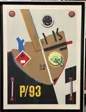 P/93 by Peter Klasen, Lithographie en couleurs et planche de bois peinte, offered Nov 2025