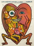 Leçon d'anatomie grotesque by Hervé Di Rosa, Sérigraphie sur papier contrecollée sur toile, offered Nov 2025