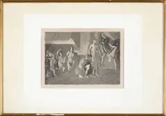 Les Haleurs by Jacques Villon, 1930, Eau-forte en noir, offered Nov 2025