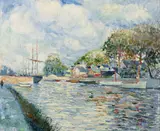 Vue du port de Quimper by Pierre Belay, Huile sur toile, offered Nov 2025