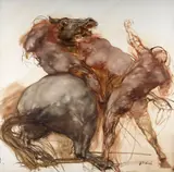 Enlèvement by Claude Weisbuch, Huile sur toile, offered Nov 2025