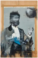 Untitled by Conor Harrington, 2019, Huile et peinture aérosol sur papier contrecollé sur bois, sold Nov 2025