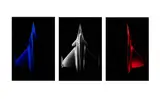 Rafale (Bleu-Blanc-Rouge) (Triptyque) by Axel Ruhomaully, Tirage photographique sur papier Canson Infinity Platine Fibre Rag 310 grammes contrecollé sur dibond, sold Jun 2025