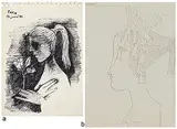Untitled by M. F. Husain, Sketchpen and ink on paper pasted on mountboard, sold Dec 2016