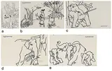 Untitled by M. F. Husain, Marker on paper, sold Dec 2016