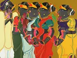 Untitled by Thota Vaikuntam, Acrylic on canvas, sold Dec 2016