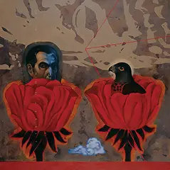 Spirit Garden-1 (Ethno-Botanical-Memory) by Baiju Parthan, 2003, Acrylic on canvas, offered Dec 2016